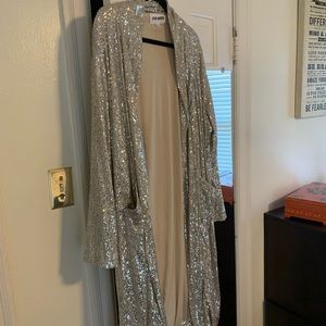 Size large sequin Steve Madden duster. Never worn